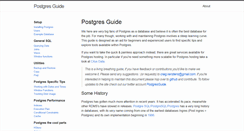 Desktop Screenshot of postgresguide.com