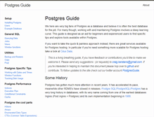 Tablet Screenshot of postgresguide.com